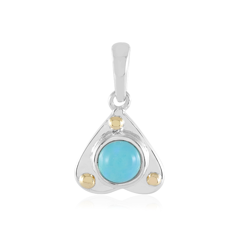 Äthiopischer Blauer Opal-Silberanhänger mit Gold (Granulieren) Unkategorisiert online kaufen