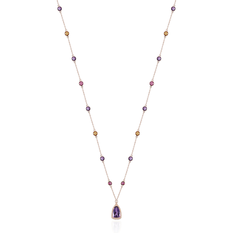 Amethyst-Silbercollier (KM by Juwelo) Unkategorisiert online kaufen