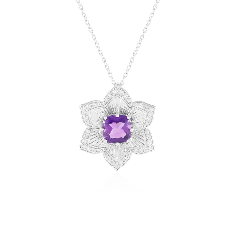 Amethyst-Silberhalskette (de Melo) Unkategorisiert online kaufen