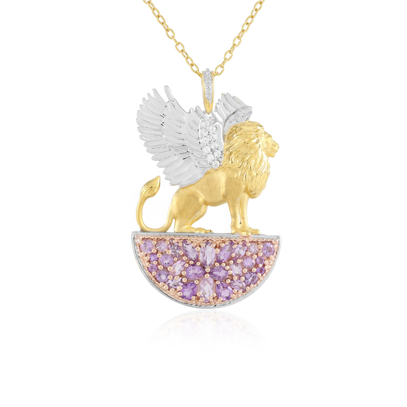 Amethyst-Silberhalskette (Gems en Vogue) Unkategorisiert online kaufen
