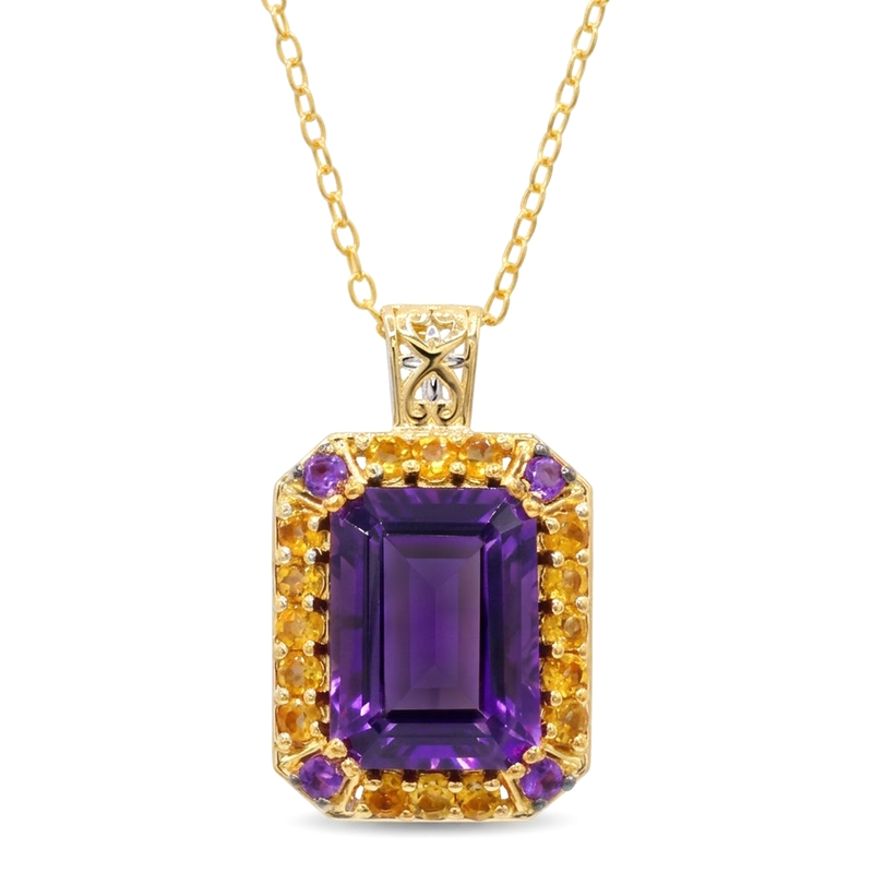 Amethyst-Silberhalskette (Gems en Vogue) Unkategorisiert online kaufen