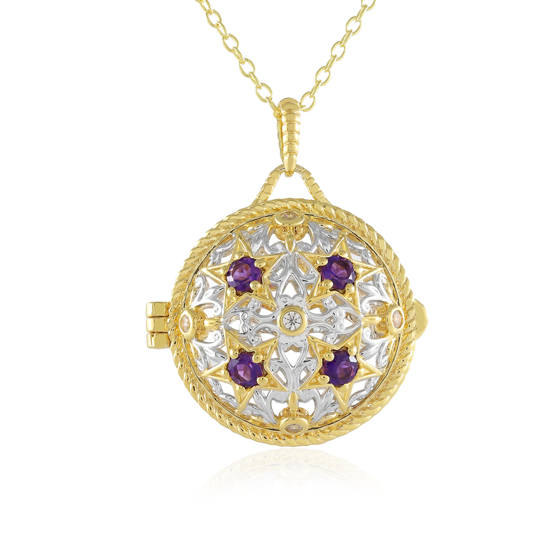 Amethyst-Silberhalskette (Gems en Vogue) Unkategorisiert online kaufen