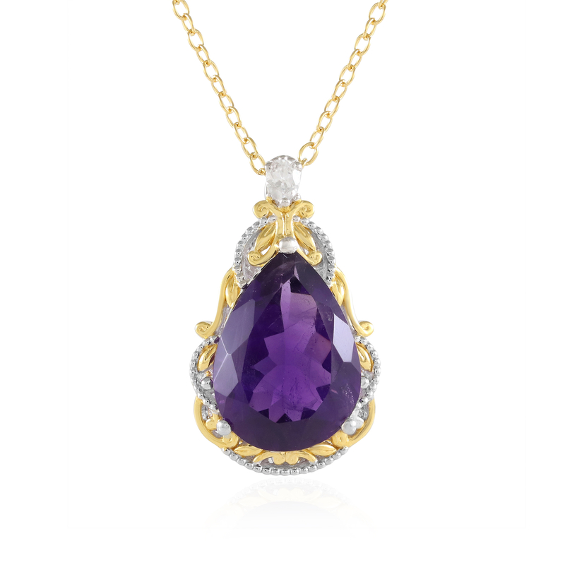 Amethyst-Silberhalskette (Gems en Vogue) Unkategorisiert online kaufen