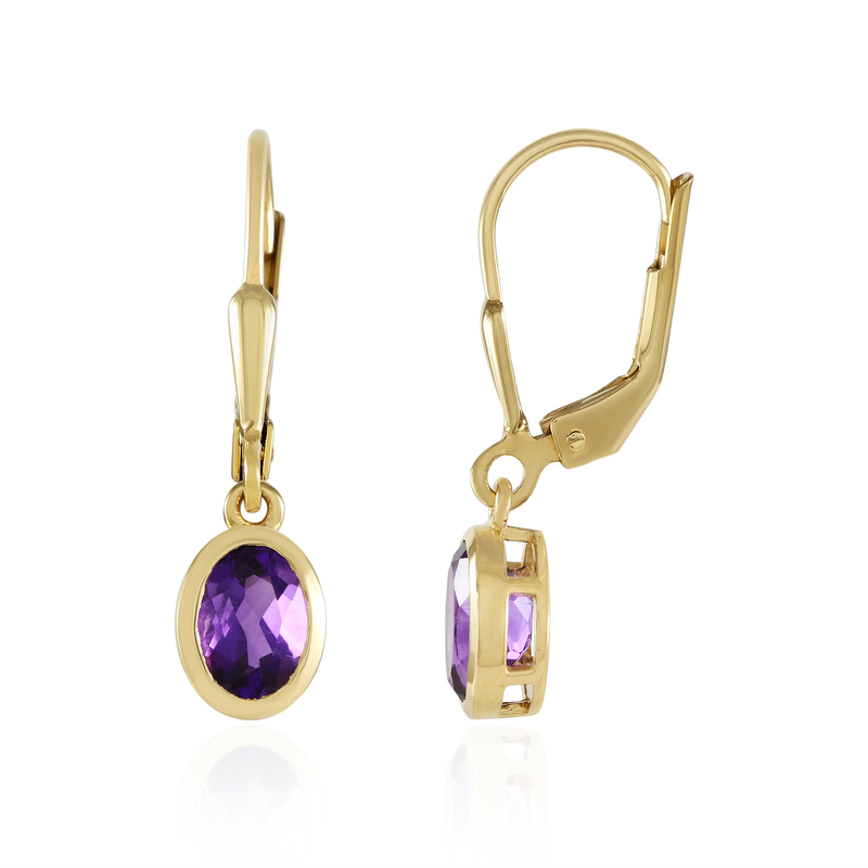 Amethyst-Silberohrringe
