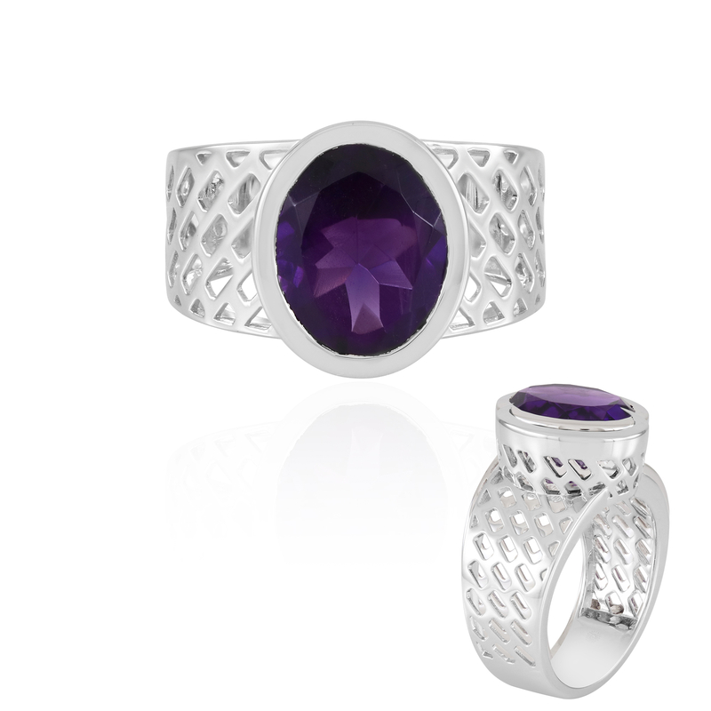 Amethyst-Silberring (Ornaments by de Melo) Unkategorisiert online kaufen