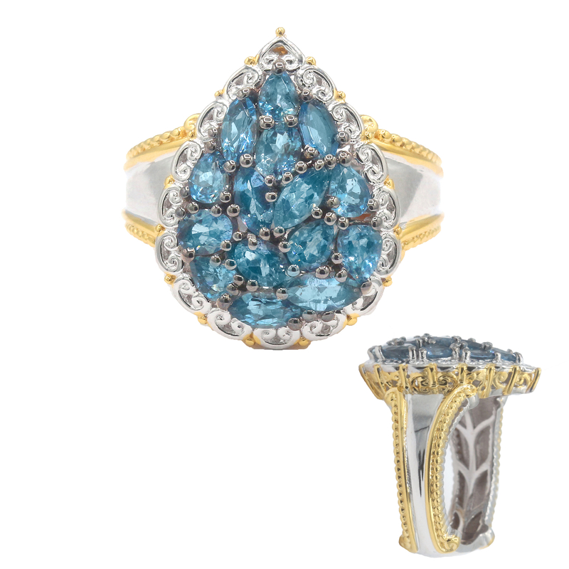 Aquamarin-Silberring (Gems en Vogue) Unkategorisiert online kaufen