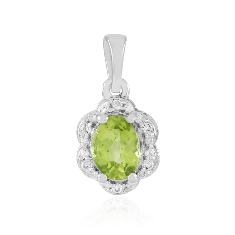 Arizona-Peridot-Silberanhänger