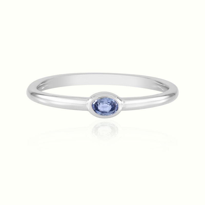 Blauer Ceylon-Saphir-Silberring Unkategorisiert Produktbild