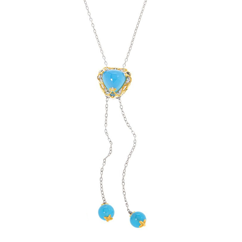 Blauer Chalzedon-Silbercollier (Gems en Vogue) Unkategorisiert online kaufen