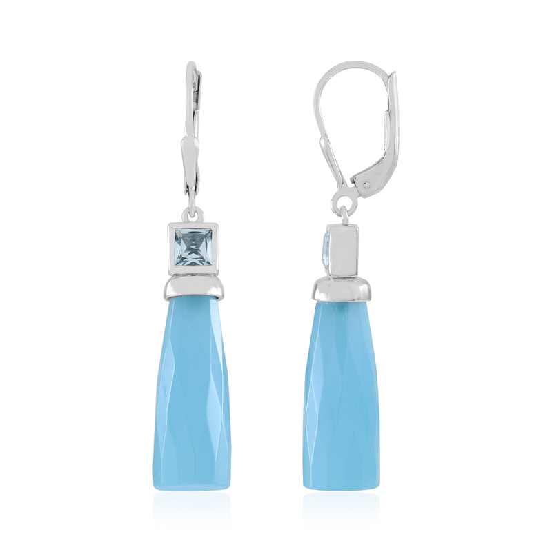 Blauer Chalzedon-Silberohrringe (KM by Juwelo) Unkategorisiert online kaufen Blauer Chalzedon-Silberohrringe (KM by Juwelo) Unkategorisiert online kaufen