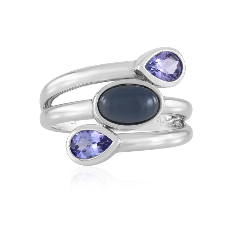 Blauer Opal-Silberring (KM by Juwelo) Unkategorisiert online kaufen