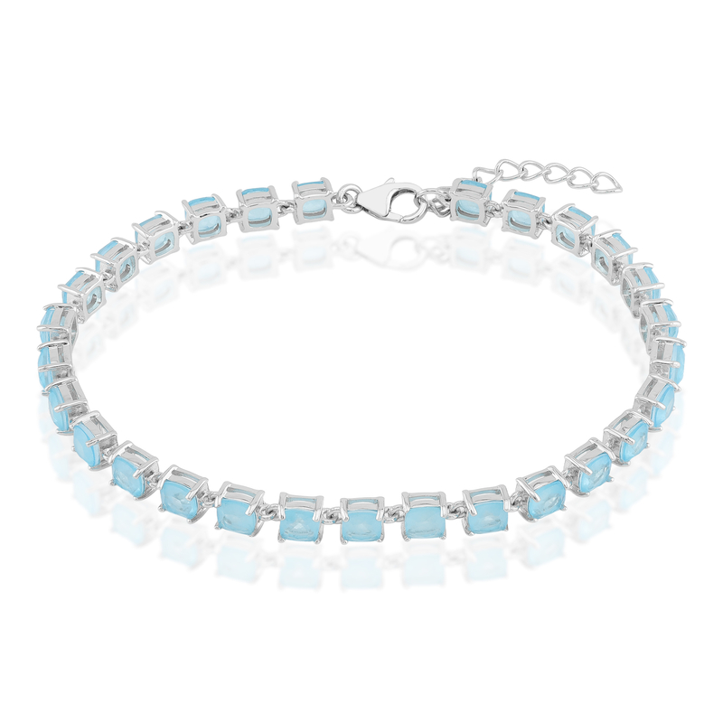 Blauer Pastell-Quarz-Silberarmband Unkategorisiert online kaufen