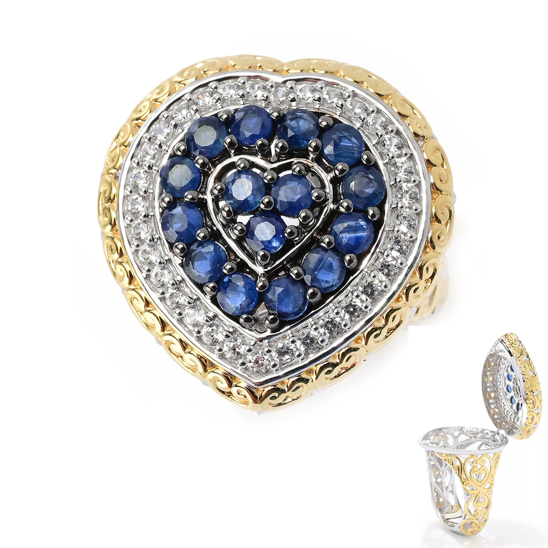 Blauer Saphir-Silberring (Gems en Vogue) Unkategorisiert online kaufen