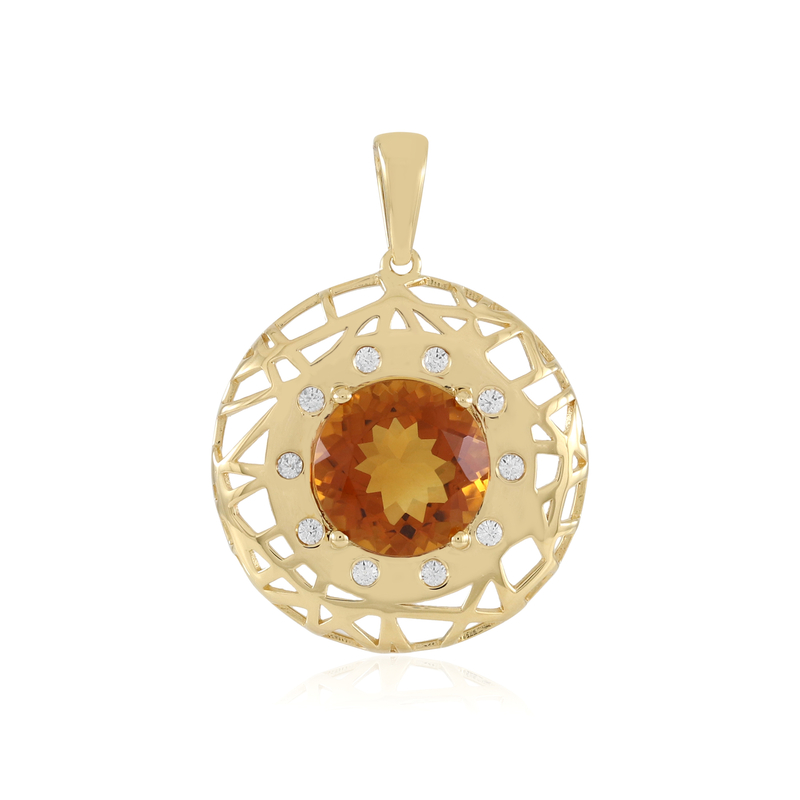 Brandy-Citrin-Silberanhänger (Ornaments by de Melo) Unkategorisiert online kaufen