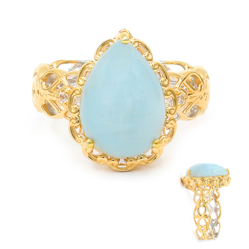 Brasilianischer Aquamarin-Silberring (Gems en Vogue) Unkategorisiert online kaufen