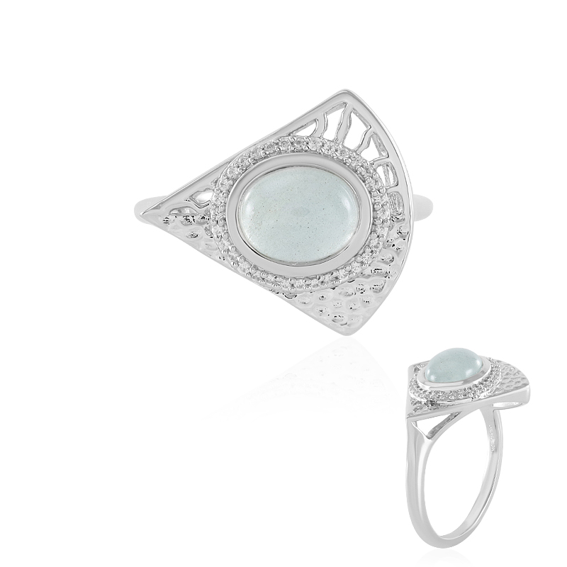 Brasilianischer Aquamarin-Silberring (MONOSONO COLLECTION) Unkategorisiert online kaufen