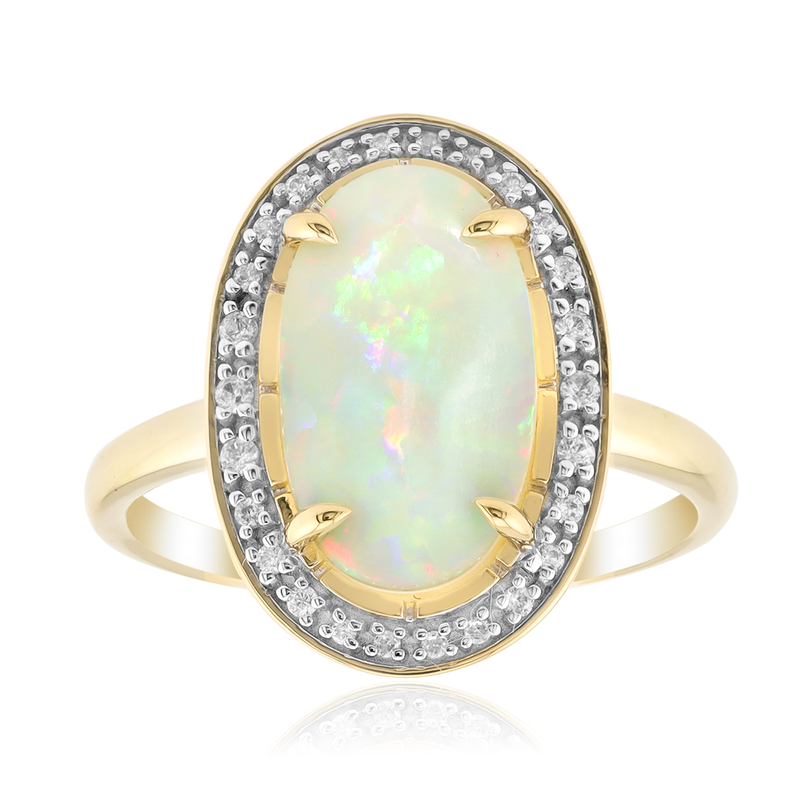 Brasilianischer Weißer Opal-Goldring Unkategorisiert online kaufen