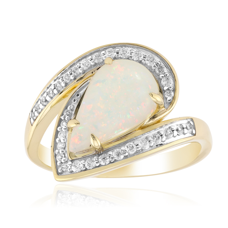 Brasilianischer Weißer Opal-Goldring Unkategorisiert online kaufen