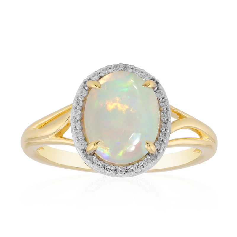 Brasilianischer Weißer Opal-Goldring Unkategorisiert online kaufen