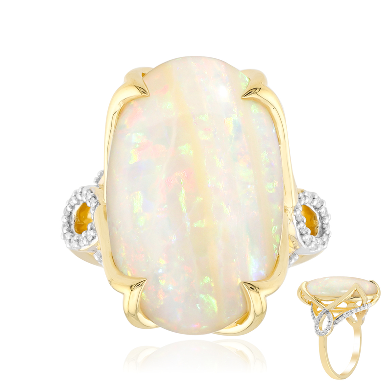 Brasilianischer Weißer Opal-Goldring Unkategorisiert online kaufen
