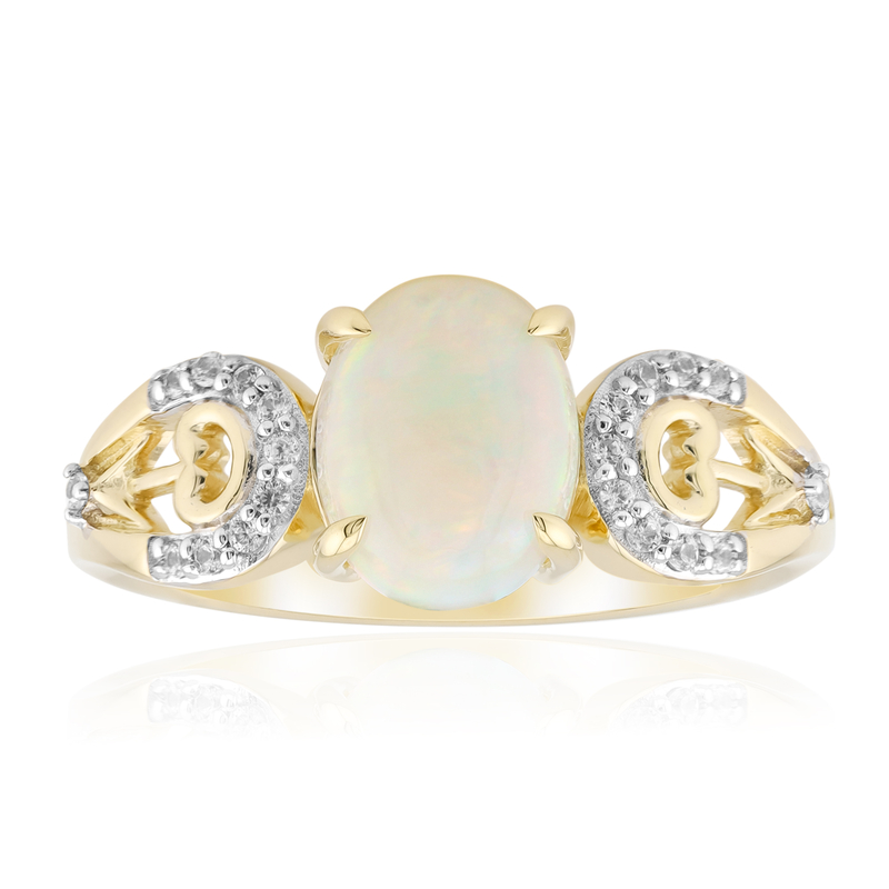 Brasilianischer Weißer Opal-Goldring Unkategorisiert online kaufen