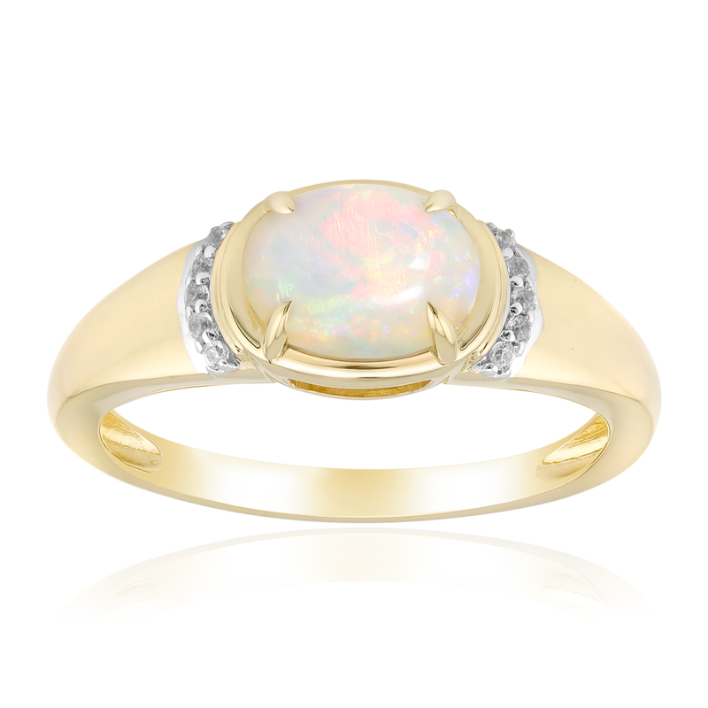 Brasilianischer Weißer Opal-Goldring Unkategorisiert online kaufen
