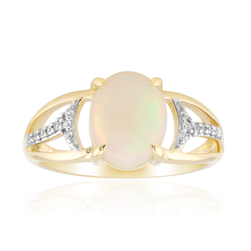 Brasilianischer Weißer Opal-Goldring Unkategorisiert online kaufen