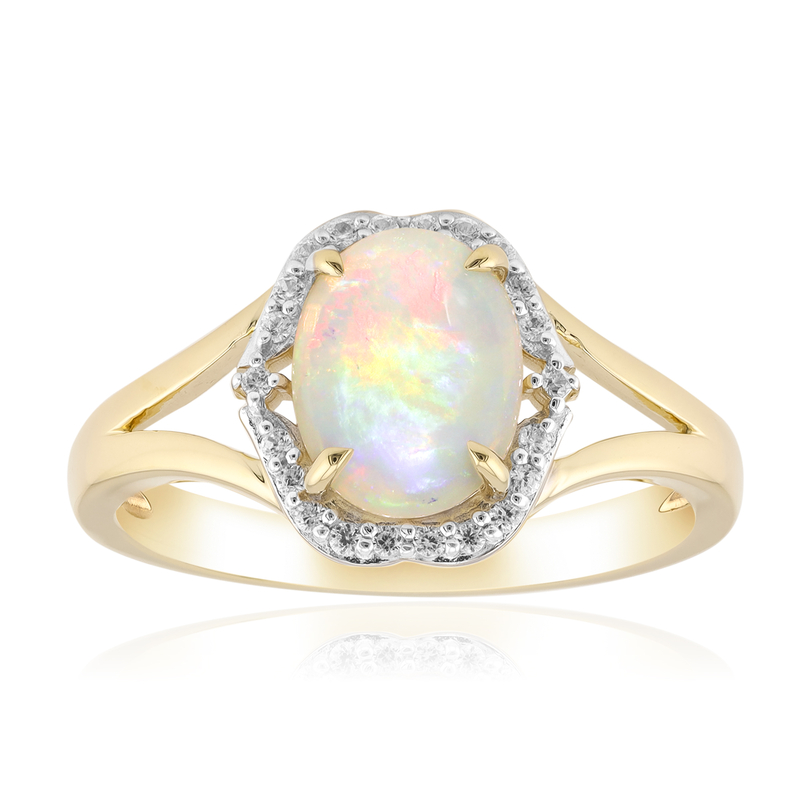 Brasilianischer Weißer Opal-Goldring Unkategorisiert online kaufen