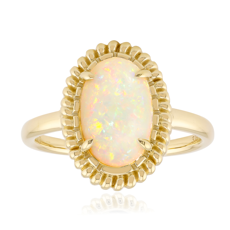 Brasilianischer Weißer Opal-Goldring Unkategorisiert online kaufen