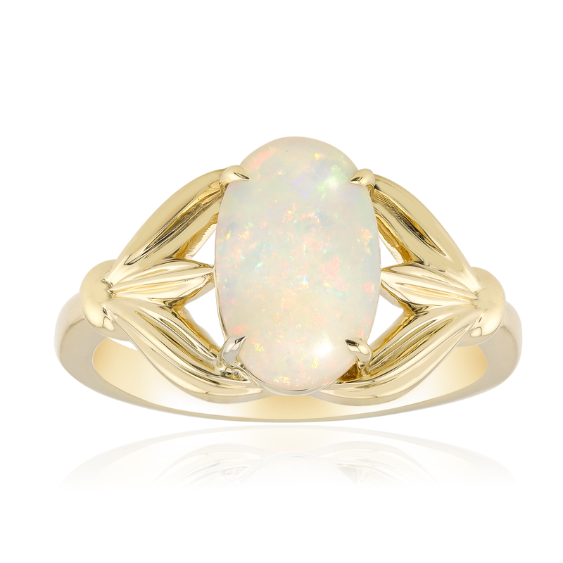 Brasilianischer Weißer Opal-Goldring Unkategorisiert online kaufen