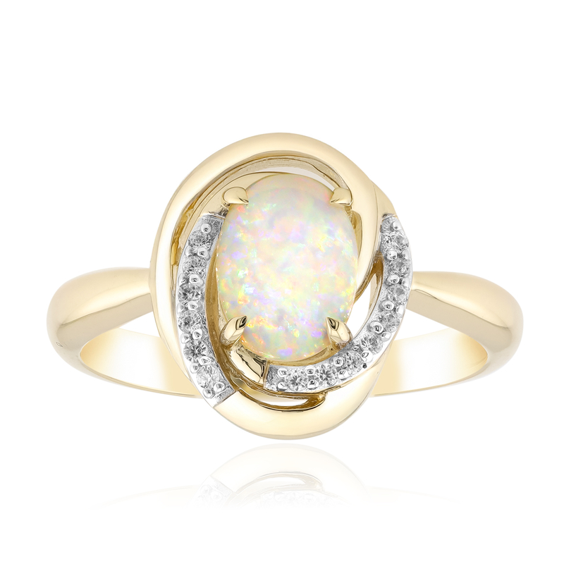 Brasilianischer Weißer Opal-Goldring Unkategorisiert online kaufen