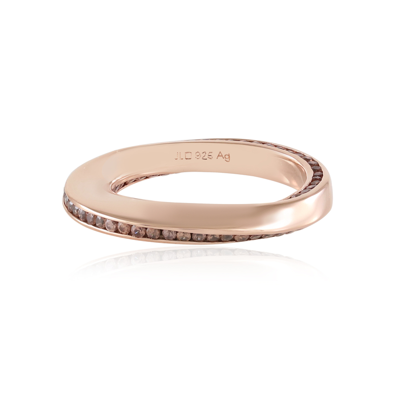 Champagner-Zirkon-Silberring (KM by Juwelo) Unkategorisiert online kaufen