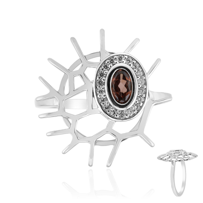Champagner-Zirkon-Silberring (MONOSONO COLLECTION) Unkategorisiert online kaufen