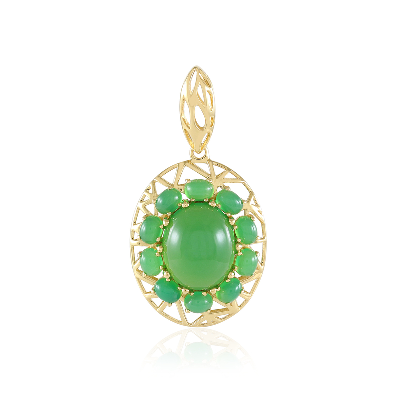 Chrysopras-Silberanhänger (Ornaments by de Melo) Unkategorisiert online kaufen