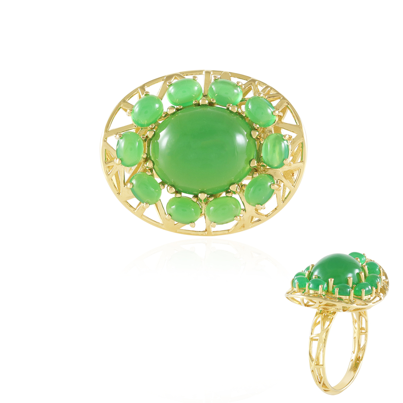 Chrysopras-Silberring (Ornaments by de Melo) Unkategorisiert online kaufen