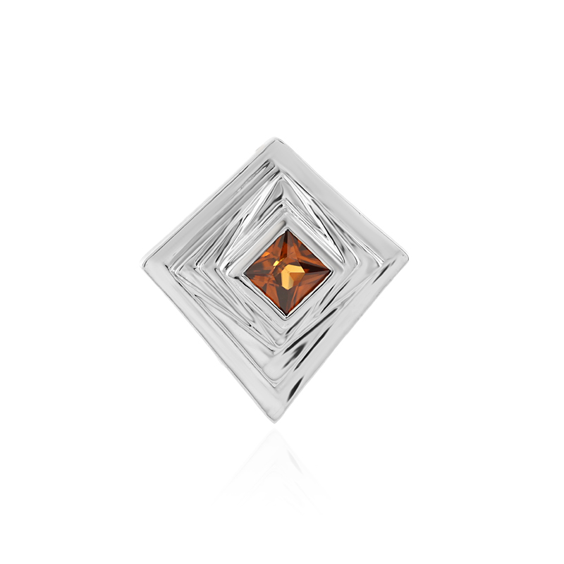 Cognac-Zirkon-Silberanhänger (MONOSONO COLLECTION) Unkategorisiert online kaufen