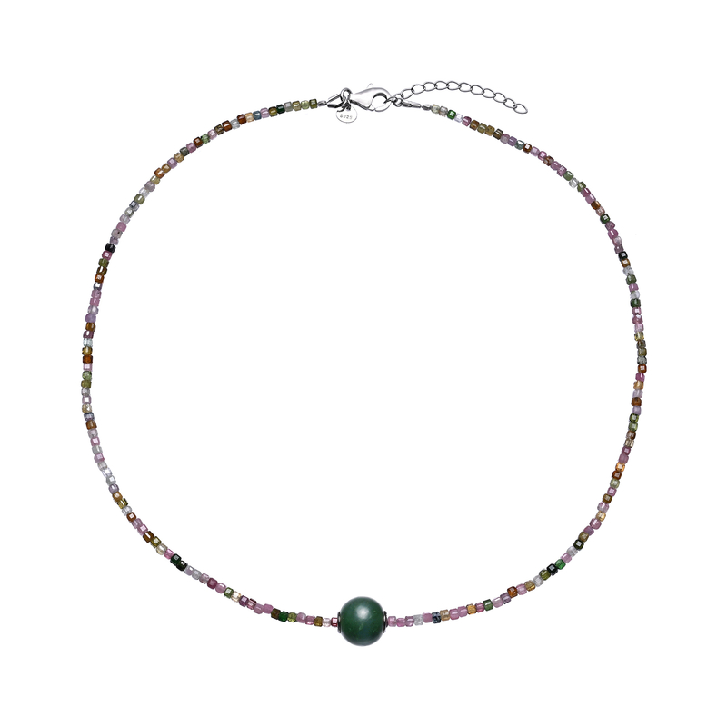 Edelstein-Silberhalskette (MONOSONO COLLECTION) Unkategorisiert online kaufen