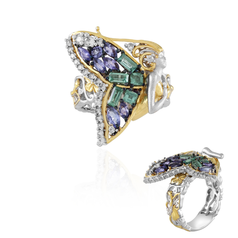 Edelstein-Silberring (Gems en Vogue) Unkategorisiert online kaufen