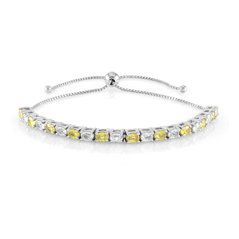 Gelber Ceylon-Saphir-Silberarmband Unkategorisiert online kaufen