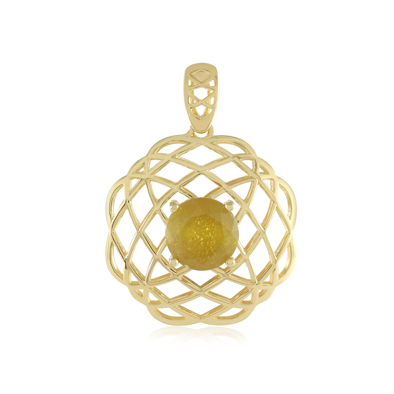 Gelber Madagaskar-Saphir-Silberanhänger (Ornaments by de Melo) Unkategorisiert online kaufen