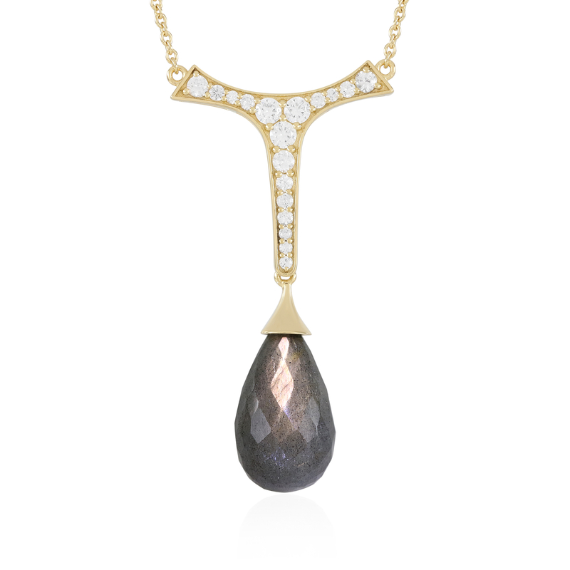 Goldener Maniry-Labradorit-Silbercollier (KM by Juwelo) Unkategorisiert online kaufen