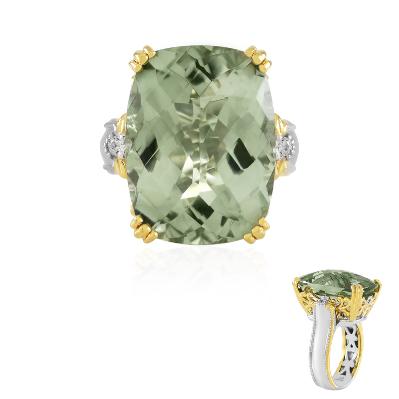 Grüner Amethyst-Silberring (Gems en Vogue) Unkategorisiert online kaufen