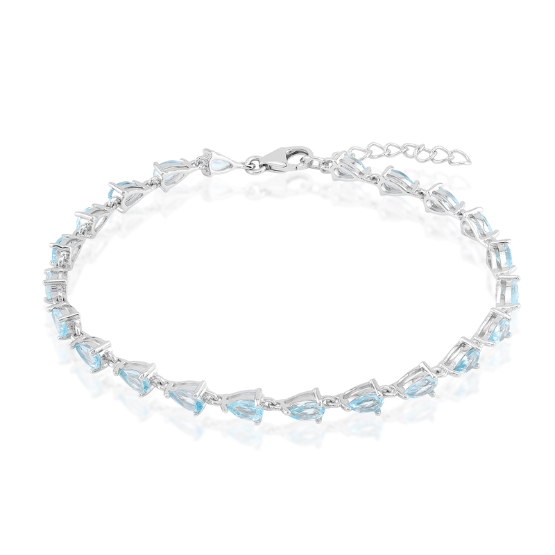 Himmelblauer Topas-Silberarmband Unkategorisiert online kaufen