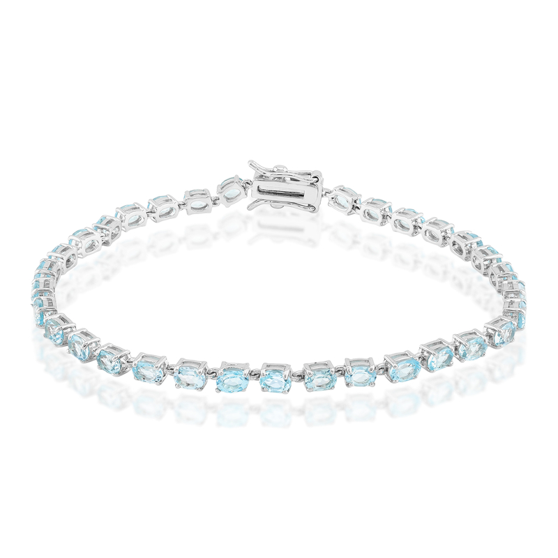 Himmelblauer Topas-Silberarmband Unkategorisiert online kaufen