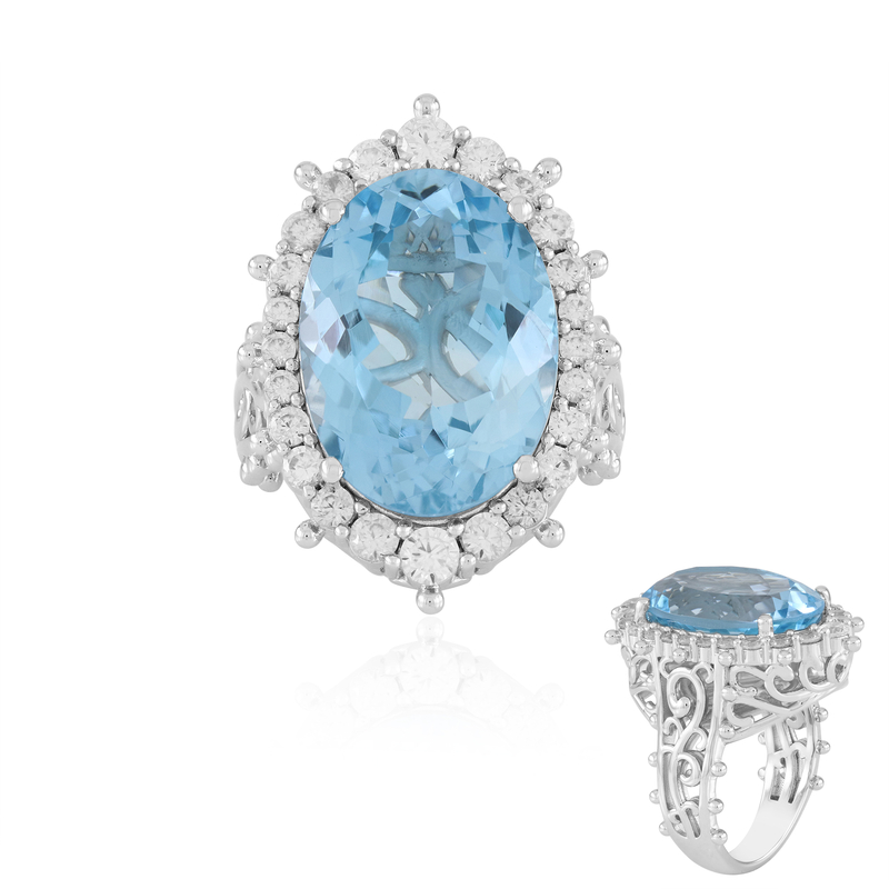Himmelblauer Topas-Silberring (Dallas Prince Designs) Unkategorisiert online kaufen