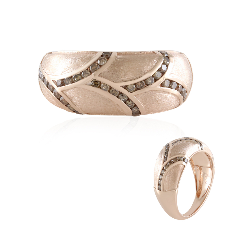 I2 Champagner-Brillant-Goldring (KM by Juwelo) Unkategorisiert online kaufen
