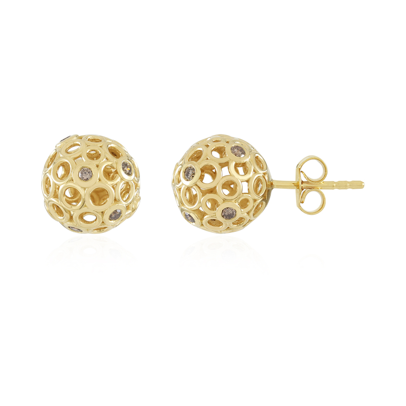 I2 Champagner-Brillant-Silberohrringe (Ornaments by de Melo) Unkategorisiert online kaufen