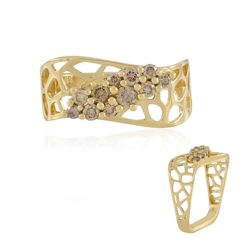 I2 Champagner-Brillant-Silberring (Ornaments by de Melo) Unkategorisiert online kaufen