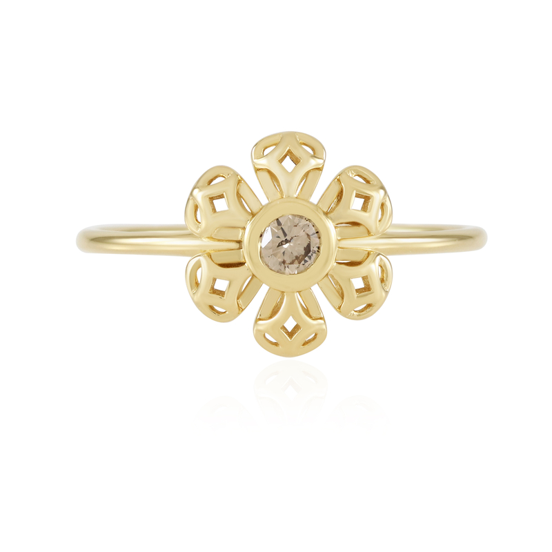 I2 Champagner-Brillant-Silberring (Ornaments by de Melo) Unkategorisiert online kaufen