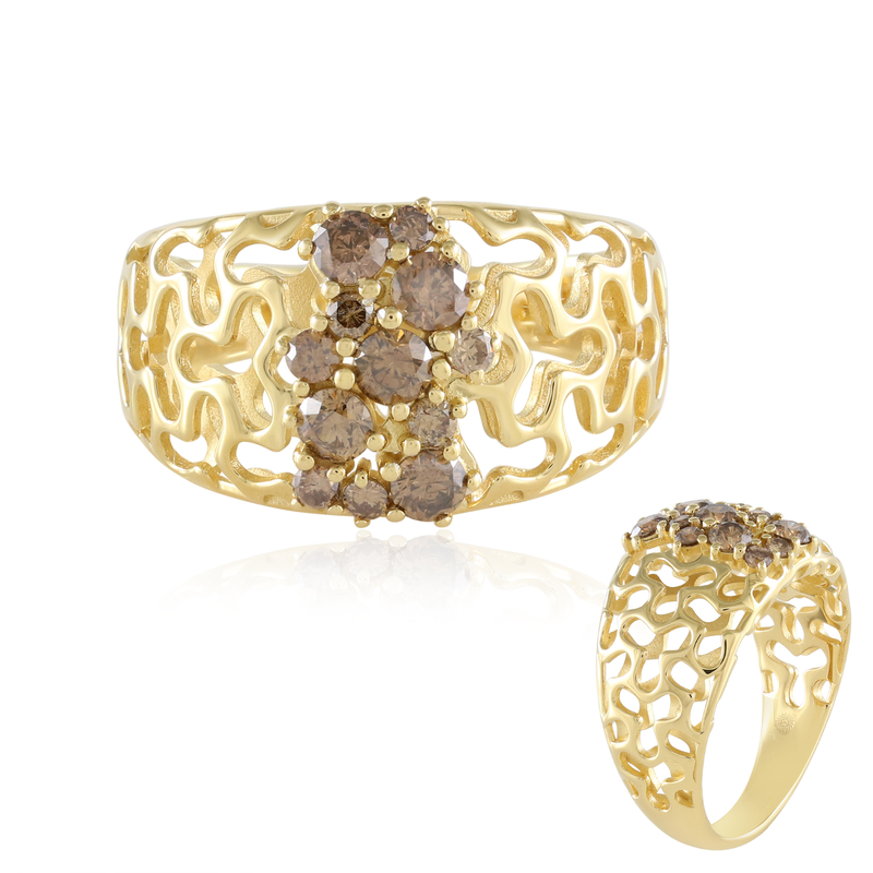 I2 Champagner-Brillant-Silberring (Ornaments by de Melo) Unkategorisiert online kaufen